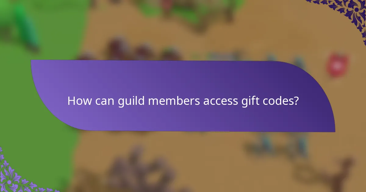 How can guild members access gift codes?